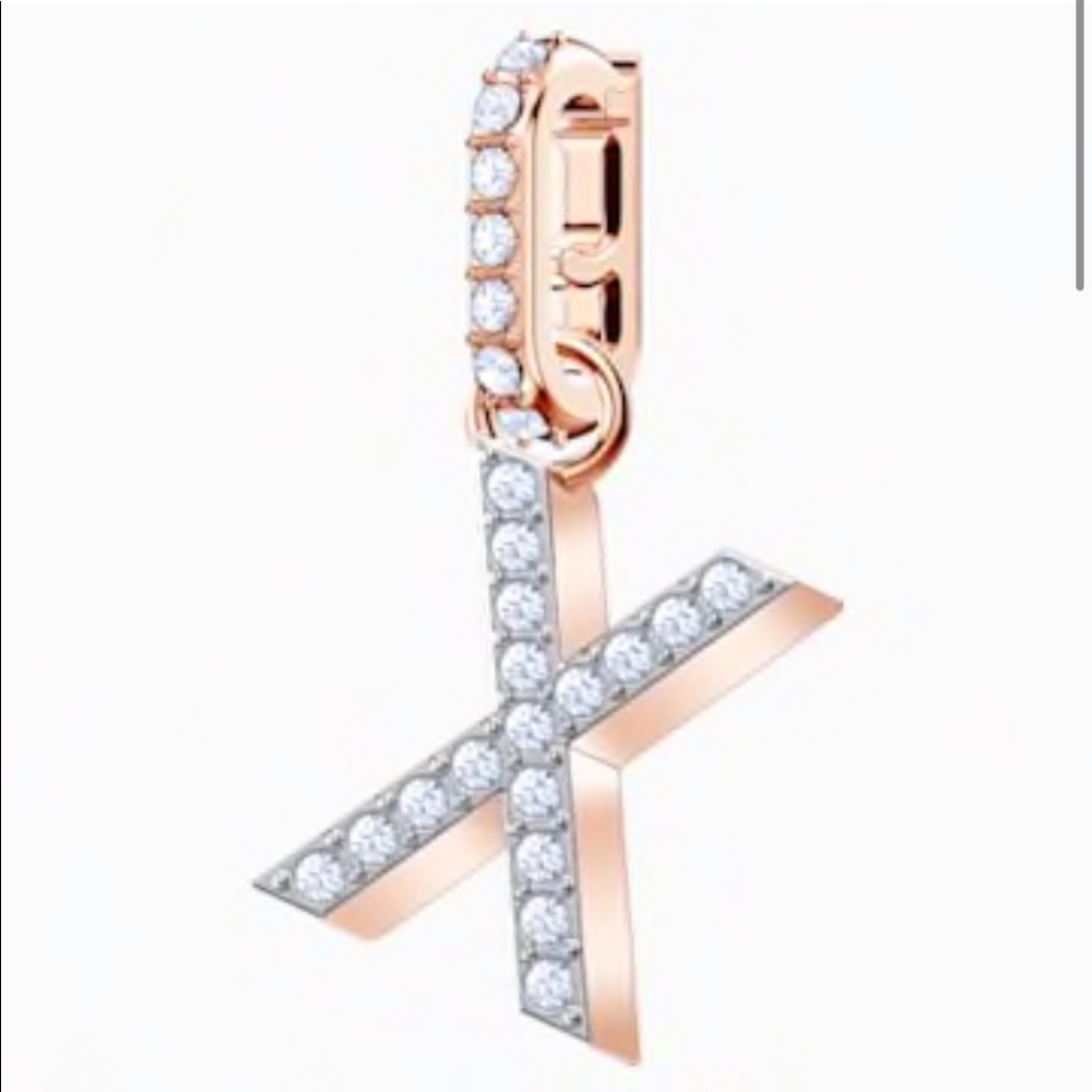 Swarovski letter X charms
